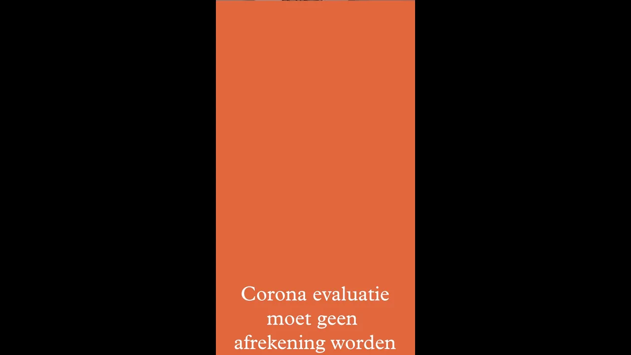 Corona evaluatie moet geen afrekening worden.