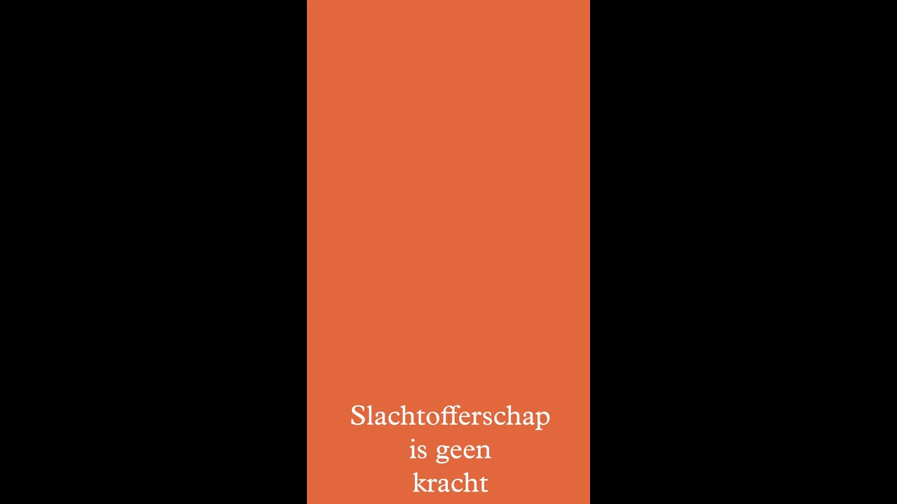 Slachterofferschap is geen kracht.