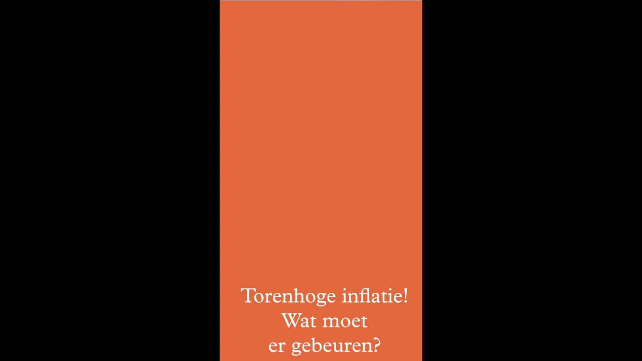 Torenhoge inflatie! Wat moet er gebeuren?