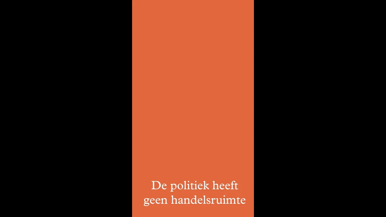De politiek heeft geen handelsruimte.