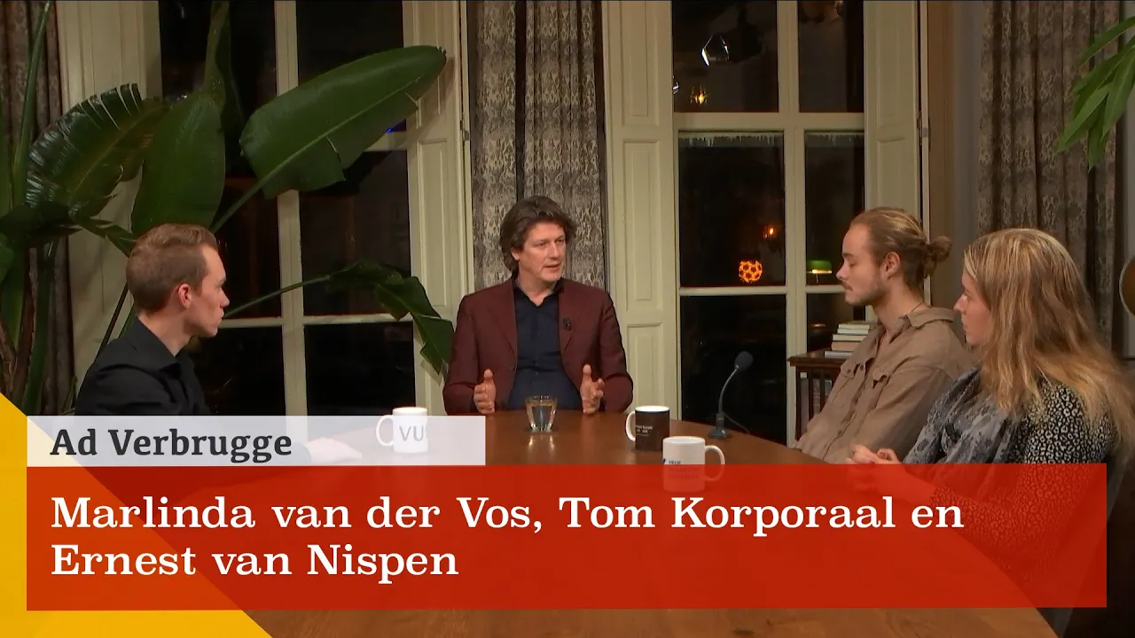 Studenten in verzet tegen coronapas. Marlinda van der Vos, Tom Korporaal en Ernest van Nispen