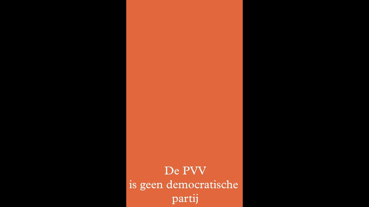 De PVV is geen democratische partij.