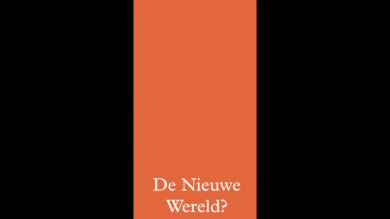 Hebben we een Nieuwe Wereld nodig?