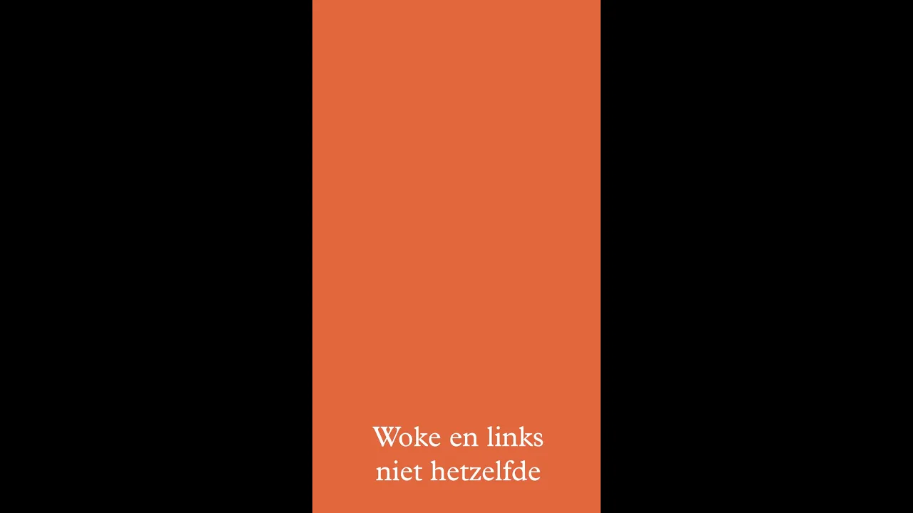 Woke en links niet hetzelfde.