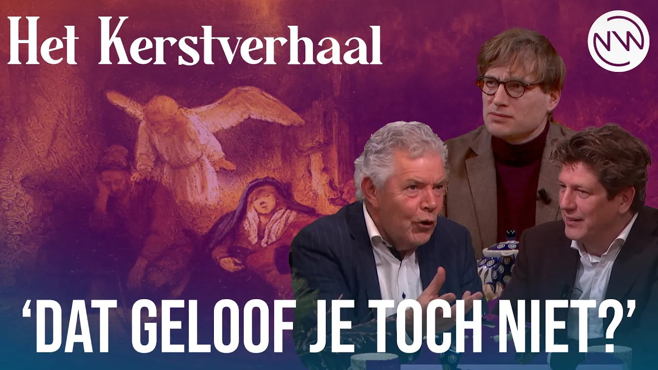 Filosoof en predikant aan één tafel, met de bijbel in het midden | DNW Kerstuitzending