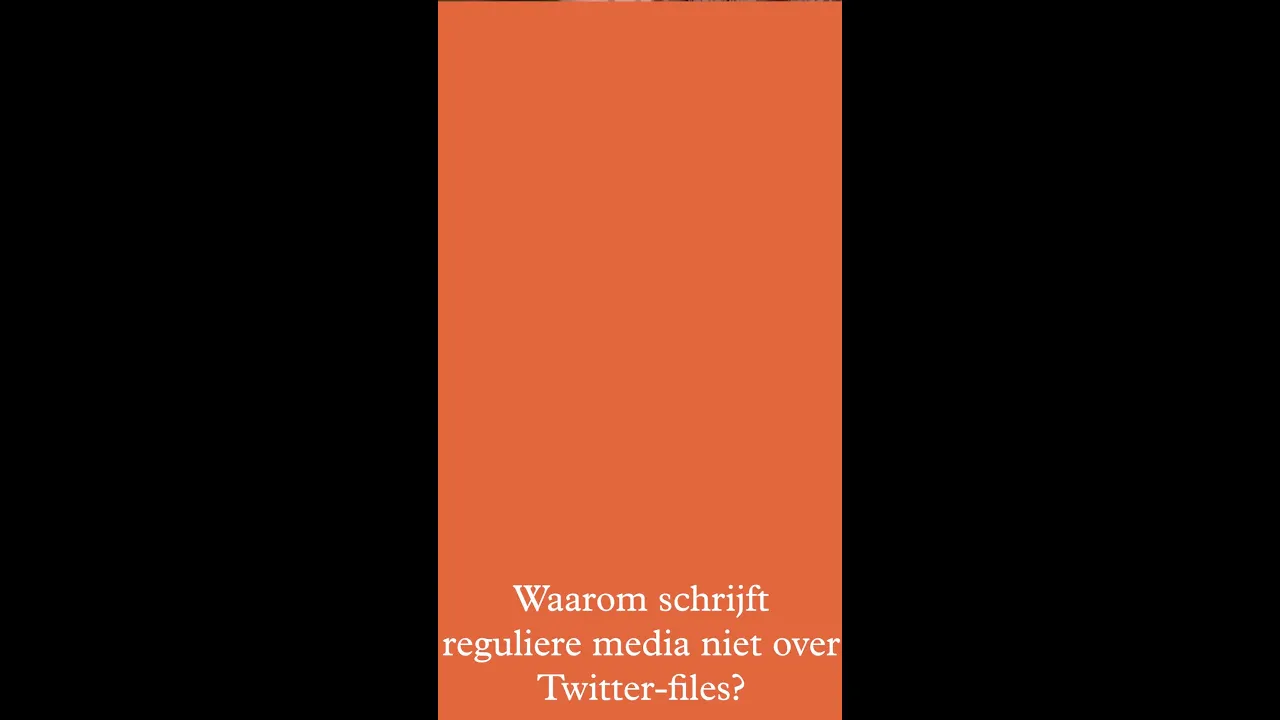 Waarom schrijft reguliere media niet over Twitter-files?